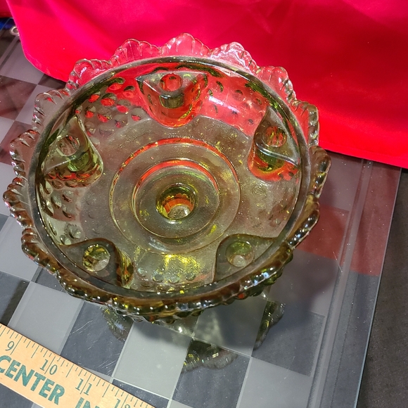 Fenton candle glass candle stick holder hold 5 candles super nice hobnail - Picture 6 of 10